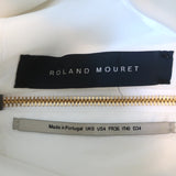 Roland Mouret Asymmetric Peplum Top Almeley Cream Crepe Size US 4