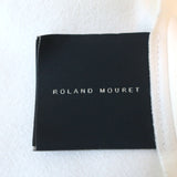 Roland Mouret Asymmetric Peplum Top Almeley Cream Crepe Size US 4