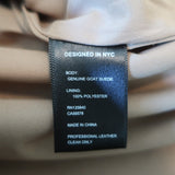 Intermix Magda Suede Zip-Front Mini Skirt Camel Size 0 NEW