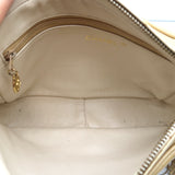 Vintage Chanel Quilted Tassel Camera Bag Beige Leather Chain Strap Shoulder Bag