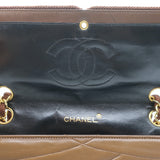 Vintage Chanel 2.55 CC Shoulder Bag Brown Rope-Trim Wavy Stitch Leather