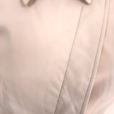 Carlisle Cropped Leather Jacket Shell Pink Size 2