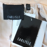 Carlisle Cropped Leather Jacket Shell Pink Size 2