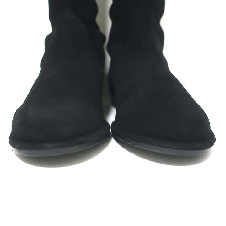 Stuart Weitzman Lowland Over the Knee Boots Black Suede Size 8 NEW