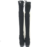 Stuart Weitzman Lowland Over the Knee Boots Black Suede Size 8 NEW