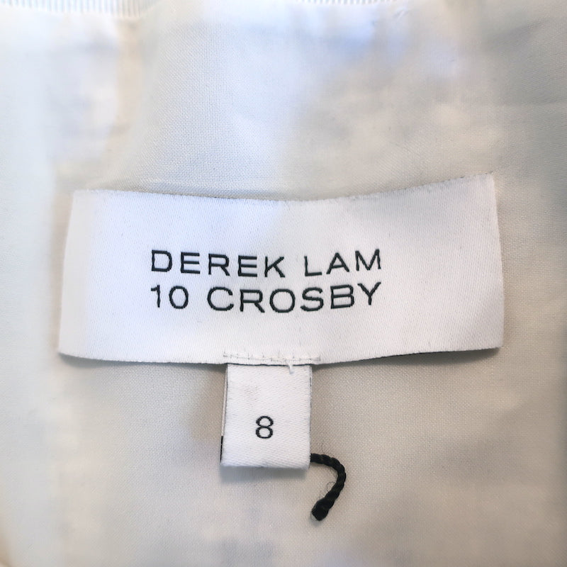 Derek Lam 10 Crosby Ruffled Tweed Mini Skirt Blue/White Size 8