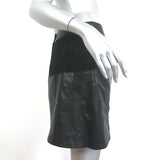 Nanette Lepore Mini Skirt Black Lace-Paneled Leather Size 4