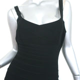 Herve Leger Melina Flared Bandage Dress Black Size Medium