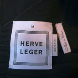 Herve Leger Melina Flared Bandage Dress Black Size Medium