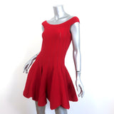 Jonathan Simkhai Off the Shoulder Dress Red Pointelle Knit Size Medium