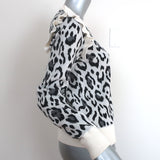Rachel Zoe Leopard Ruffle Sweater Heidi Cream Cotton-Cashmere Size Extra Small