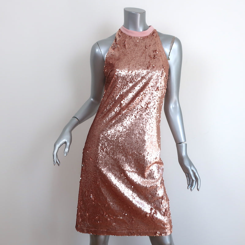 Sam Edelman Sequin Sleeveless Mini Dress Rose Gold Size 6 NEW Celebrity Owned Sam Edelman Sequin Sleeveless Mini Dress Rose Gold Size 6 NEW Celebrity Owned
