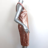 Sam Edelman Sequin Sleeveless Mini Dress Rose Gold Size 6 NEW