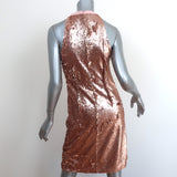 Sam Edelman Sequin Sleeveless Mini Dress Rose Gold Size 6 NEW