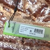 Sam Edelman Sequin Sleeveless Mini Dress Rose Gold Size 6 NEW