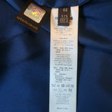 Roberto Cavalli Lace-Up Sleeve Leather Jacket Navy Size 44