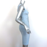 Herve Leger Criss Cross Bandage Dress Light Blue Size Small Sleeveless Mini