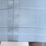Herve Leger Criss Cross Bandage Dress Light Blue Size Small Sleeveless Mini