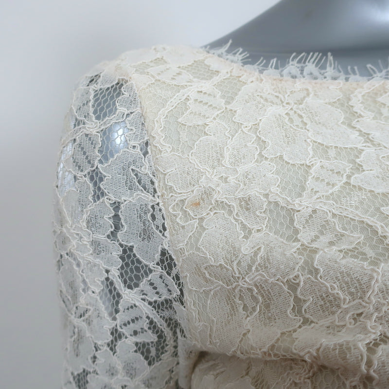 Diane von Furstenberg Zarita Lace Mini Dress Ivory Size 4 Celebrity Owned Diane von Furstenberg Zarita Lace Mini Dress Ivory Size 4 Celebrity Owned