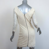 Diane von Furstenberg Zarita Lace Mini Dress Ivory Size 4