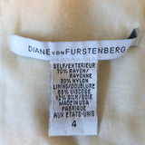 Diane von Furstenberg Zarita Lace Mini Dress Ivory Size 4