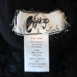 Nightcap High Neck Mini Dress Black Stretch Lace Size 2 Cap Sleeve Sheath