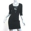 Michelle Mason Mini Dress Black Lace-Paneled Stretch Ponte Size Medium