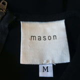 Michelle Mason Mini Dress Black Lace-Paneled Stretch Ponte Size Medium