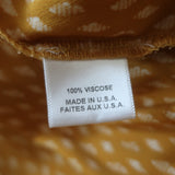 MISA Halter Midi Dress Asya Pom Pom Trim Marigold Block Print Size Small