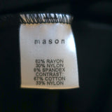 Michelle Mason Mini Dress Black Lace-Paneled Stretch Ponte Size Medium