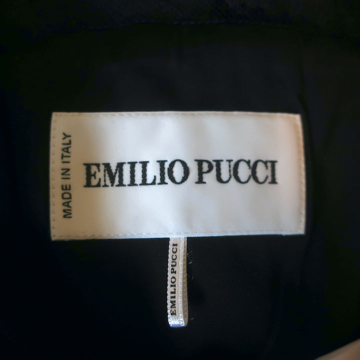 Emilio Pucci Lace-Yoke Sheath Dress Black Stretch Jersey Size 42