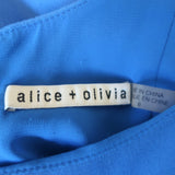 Alice + Olivia Sleeveless Mini Skater Dress Blue Size 6