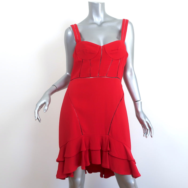 jonathan simkhai red dress Women's Jonathan Simkhai Ruched Satin Midi Dress, Size 4