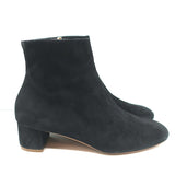 Mansur Gavriel Ankle Boots Black Suede Size 37.5 Low Heel Booties