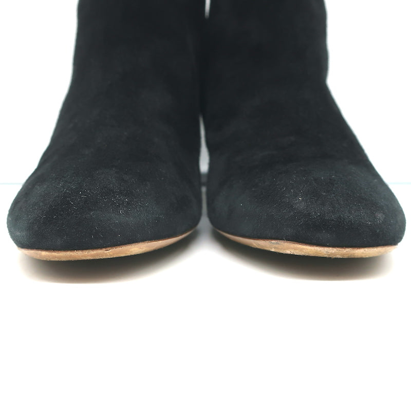 Mansur Gavriel Ankle Boots Black Suede Size 37.5 Low Heel Booties