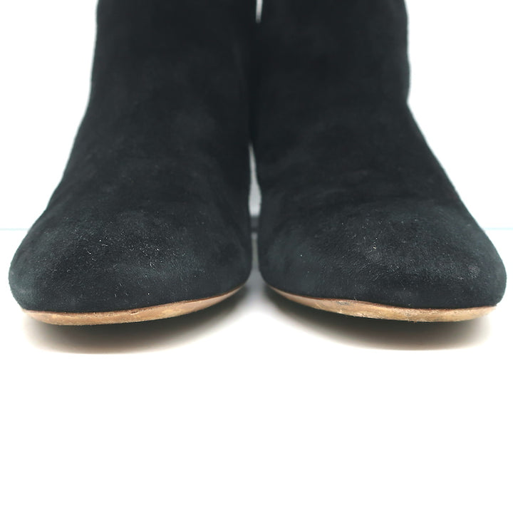 Mansur Gavriel Ankle Boots Black Suede Size 37.5 Low Heel Booties