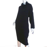 Poiret Cowl Neck Tie-Back Dress Black Size 38