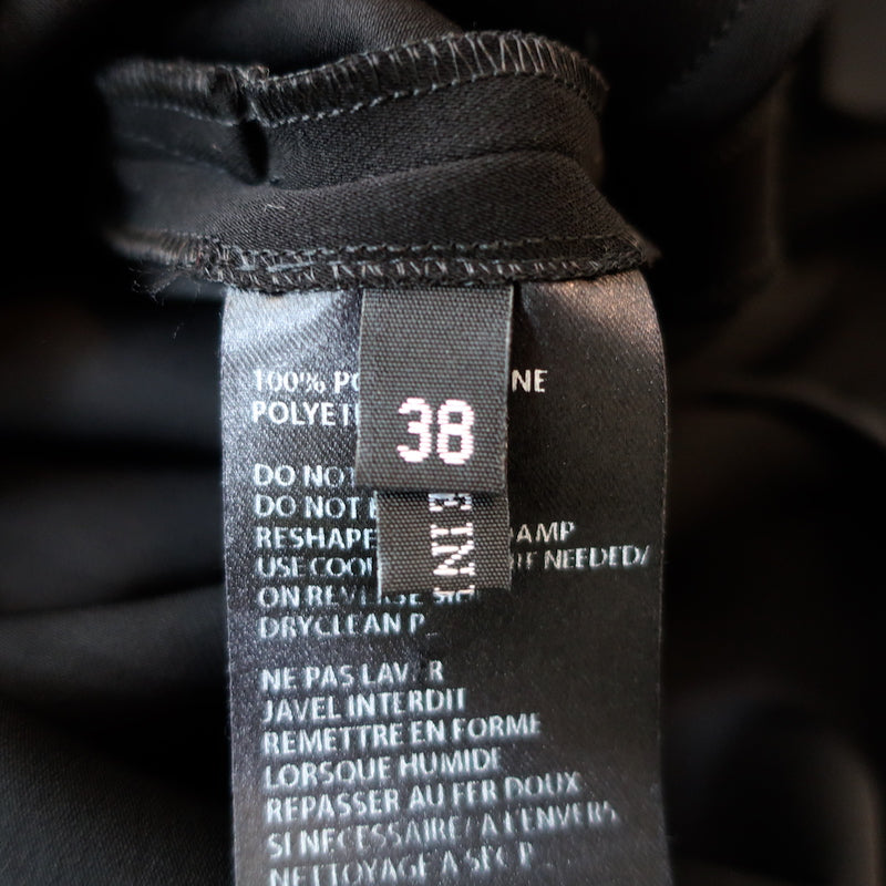 Poiret Cowl Neck Tie-Back Dress Black Size 38