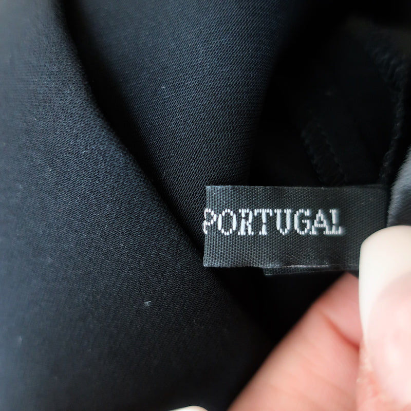 Poiret Cowl Neck Tie-Back Dress Black Size 38