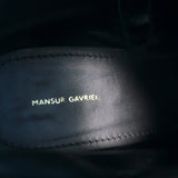 Mansur Gavriel Ankle Boots Black Suede Size 37.5 Low Heel Booties