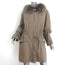 ARMY Yves Salomon Fur-Lined Parka Olive Brown Cotton Size 40 Hooded Jacket