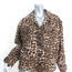 ANINE BING Flynn Jacket Brown Leopard Jacquard Size Extra Small