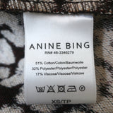ANINE BING Flynn Jacket Brown Leopard Jacquard Size Extra Small