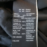 SAM. Kate Parka Black Coated Canvas & Fox Fur Size Extra Small Hooded Jacket