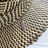 House of Lafayette Straw Fedora Hat Beige/Black