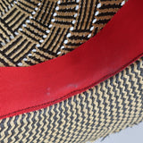 House of Lafayette Straw Fedora Hat Beige/Black