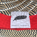 House of Lafayette Straw Fedora Hat Beige/Black