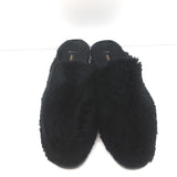 Avec Moderation Shearling Mules Black Size 41 Slip-On Flats