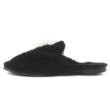 Avec Moderation Shearling Mules Black Size 41 Slip-On Flats