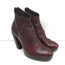 Officine Creative Platform Ankle Boots Wine Leather Size 40 High Heel Booties
